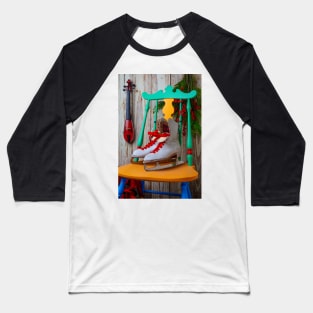 Old Vintage Ice Skates Baseball T-Shirt